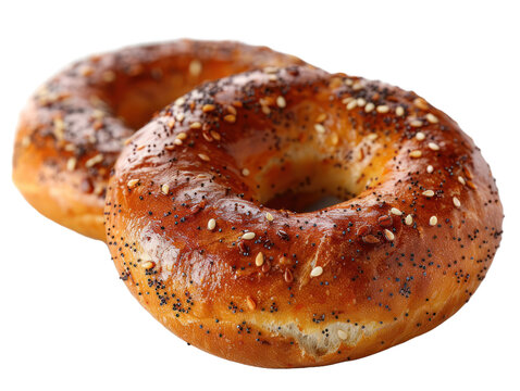 recommend clip art: Assorted bagels isolated on a transparent background for web, banner, wallpaper