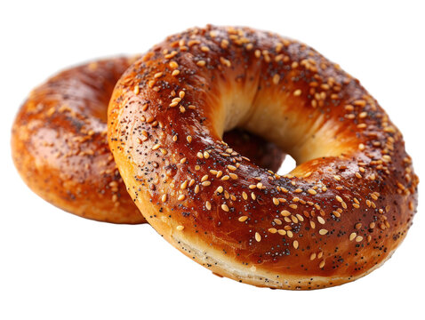 recommend clip art: Assorted bagels isolated on a transparent background for web, banner, wallpaper