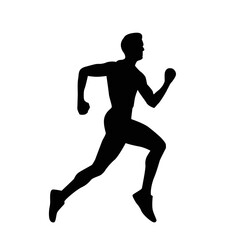 man running sport silhouette vector design
