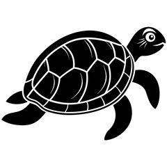 Vector of turtle design on white background. Easy editable layered vector illustration. Wild Animals.