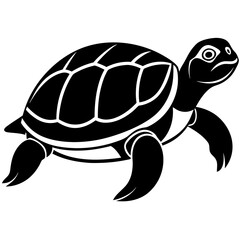 Vector of turtle design on white background. Easy editable layered vector illustration. Wild Animals.