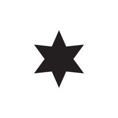 Illustration vector of black single stars. star icon glyph style design. 