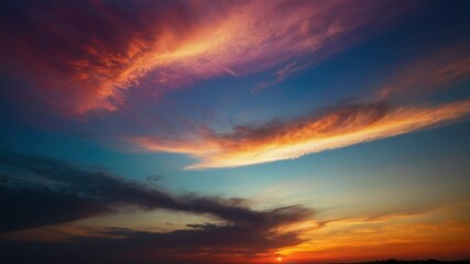 Fototapeta premium Sky painted with the colors of a brilliant sunrise, showcasing nature's majestic beauty