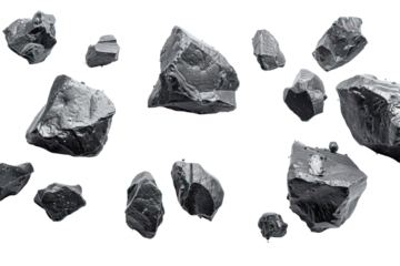 Flying stone isolated on a transparent background for web, banner, wallpaper