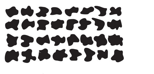 Irregular blob shape vector illustration set.
