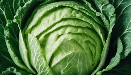 Fototapeta premium Fresh green cabbage and chopped part isolated