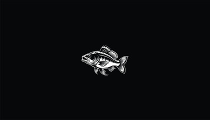 Black Bass Logo Design - Dynamic & Realistic Black Bass Fish Logos for Fishing Brands