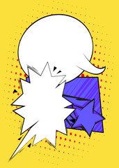 Cartoon Cool Background, comic book backdrop. Retro vector comics pop art illustration design.