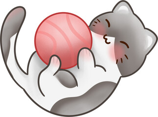 Handdrawn Cute Cat Illustration