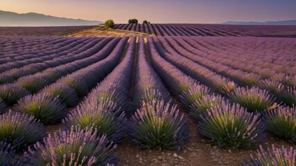 Fototapeta premium Enchanting beauty of lavender fields in bloom with vibrant colors and mesmerizing fragrance