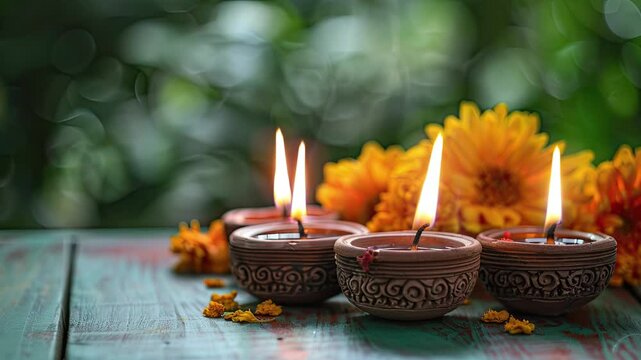 Diwali festival of lights tradition Diya oil lamps