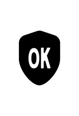 simple shield symbol. optimal protection. OK icon