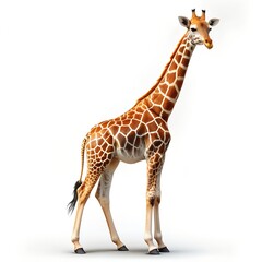 Naklejka premium giraffe isolated image white background