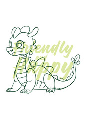 dog vector with text friendly and happy in transparent background
