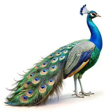 recommend clip art: peacock isolated image white background