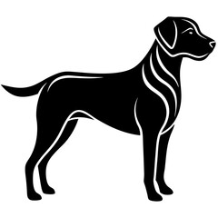 Black dog silhouette vector art