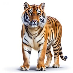 Fototapeta premium tiger isolated image white background