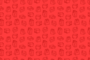 doodle shopping bag seamless pattern. Shopping Bag Doodle pattern background. Shopping Bag Pattern in Doodle Style. paper shopping bag pattern background. paper bag pattern background.