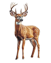 Fototapeta premium A Deer isolated on a transparent background for web, banner, wallpaper