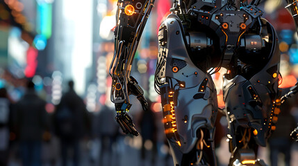 Robot buttocks, cybernetic style, complex 3d render, robotics, artificial intelligence themes. Generative AI illustration 