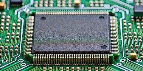 Close up of a contact chip module with macro detail, contact chip, module, technology, electronics, close up, macro