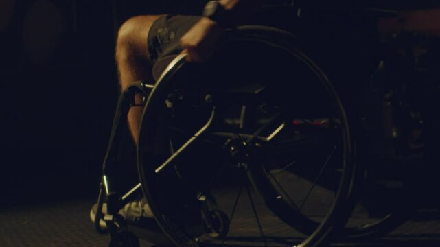 Para athlete in wheelchair