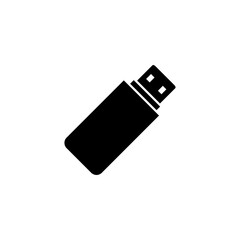 usb key fob vector icon.simple flat black illustration on white background..eps