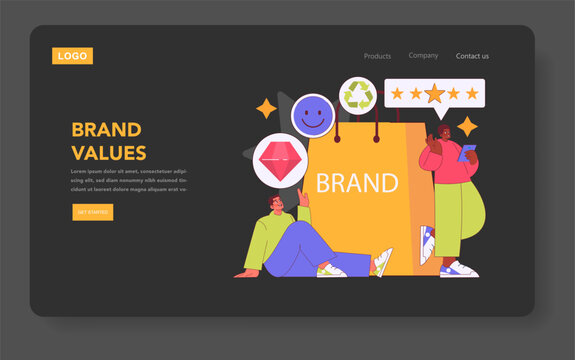 Brand Authenticity. Flat Vector Illustration - Powered by Adobe