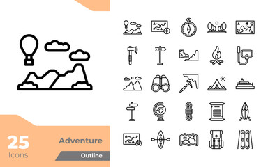 Adventure Outline Icons