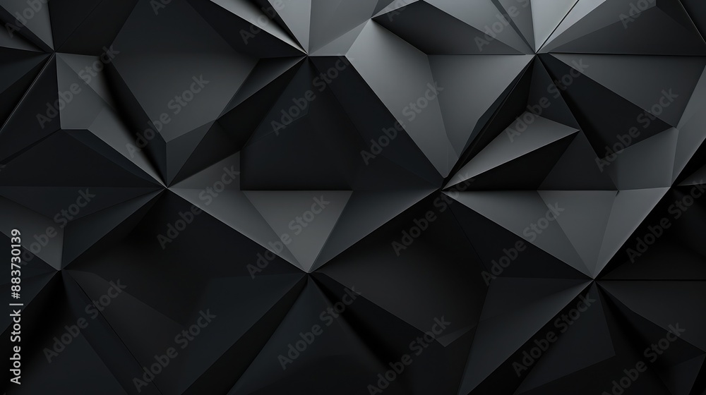 Sticker the abstract triangle background has a slightly different gradation black color