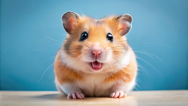 Whimsical of a cheerful hamster and a happy pet in a cartoonish style, hamster, pet, cheerful, happy, whimsical,cartoonish