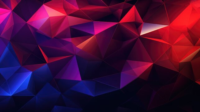 Vivid colors 3d triangles background - Powered by Adobe