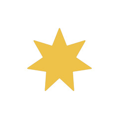 Golden star isolated on white background vector Illustrator.
