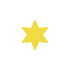 golden star icon vector. gold star isolated on white.