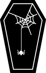 Halloween coffin  silhouette vector.
Halloween vampire coffin  silhouette vector isolated.
