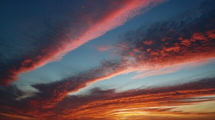 Obraz premium Sky painted with the colors of a brilliant sunrise, showcasing nature's majestic beauty