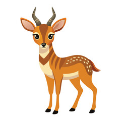 Illustration of antelope stand Isolated