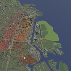 3D illustration of city and urban in Buenos Aires Argentina