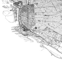 3D illustration of city and urban in Buenos Aires Argentina