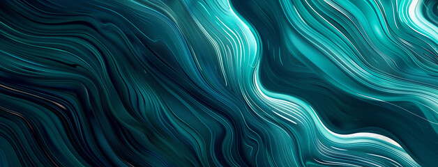 Obraz premium Soft, flowing waves of blue create a smooth, abstract background with a luxurious silk-like texture