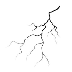 Lightning Strom Element Vector lines style 