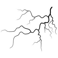 Lightning Strom Element Vector lines style 