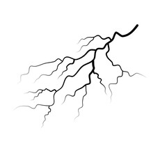 Lightning Strom Element Vector lines style 