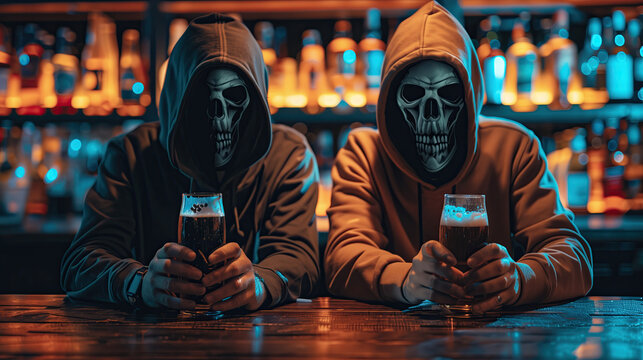 Two Mischevious Hackers Drinking Beer, Seeking Employment with Website Administrator