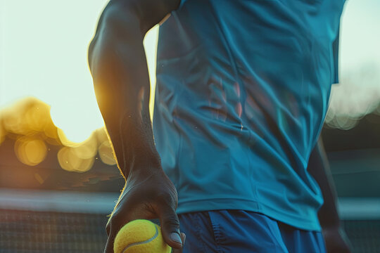 Man warming up before a tennis match

