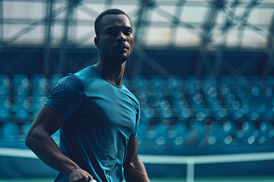 Man warming up before a tennis match
