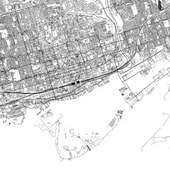 3D illustration of city and urban in Toronto Canada