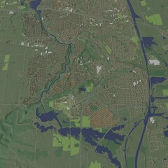 3D illustration of city and urban in St. Catharines Canada