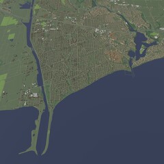 3D illustration of city and urban in St. Catharines Canada