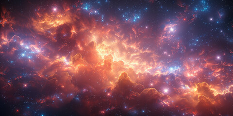 Fototapeta premium 夜空に輝く花火の背景イラスト